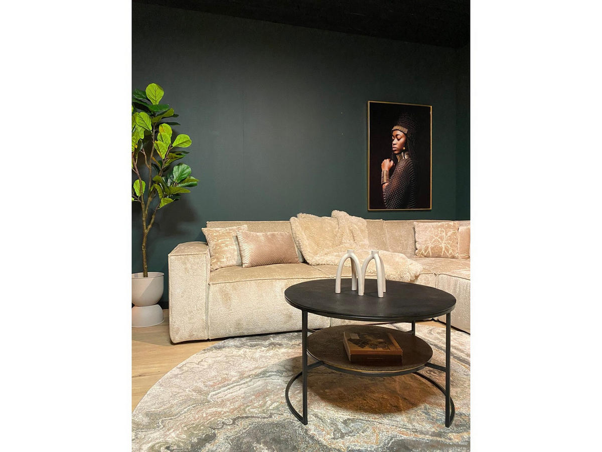 COUCHTISCH Lucia Aluminium 80 cm / 80 cm Schwarz - Schwarz, Holz (80/80/50cm)