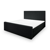POSTEL BOXSPRING ALORIA 180x200 cm, s matrací a úložným prostorem, černá - černá, kompozitní dřevo/textil (180/200cm) - MASSENO