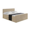 BOXBETT mit Matratze H4 und Lattenrost - TOLO-Z - 160x200 Cord - Beige - Beige, Holzwerkstoff (160/200cm) - ALTDECOR