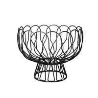 OBSTSCHALE Schwarz 25/25/22 cm - Schwarz, Metall (25/22cm) - Present Time