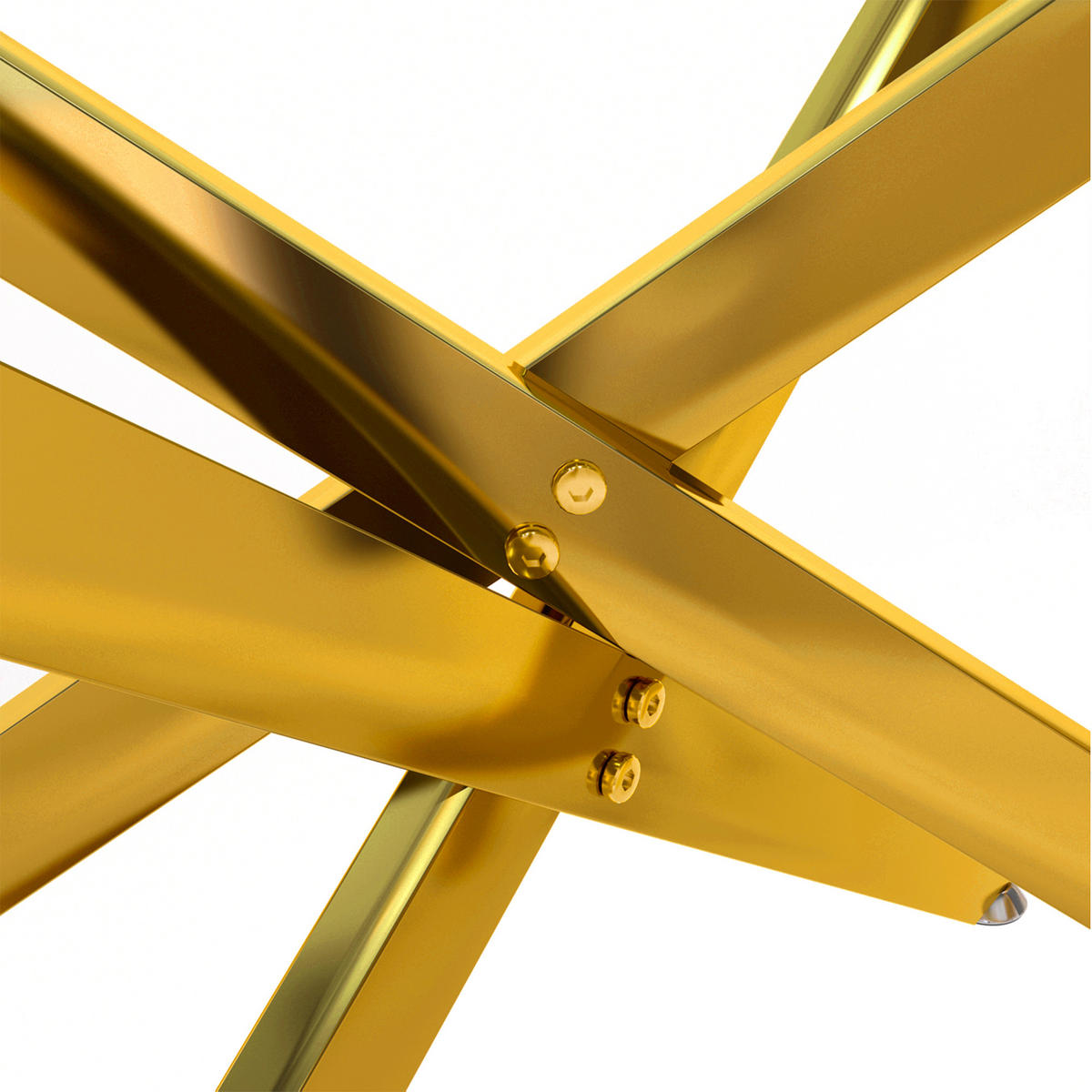 COUCHTISCH DE-37412 120 cm rechteckig mit Glasplatte Gold/Transparent - Goldfarben, Metall (120/60/46cm) - ComfortXL