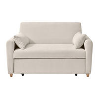 SCHLAFSOFA - 2 Personen - Samt, Stoff - Beige - - Beige, Textil (140/86/87cm) - Vente-Unique