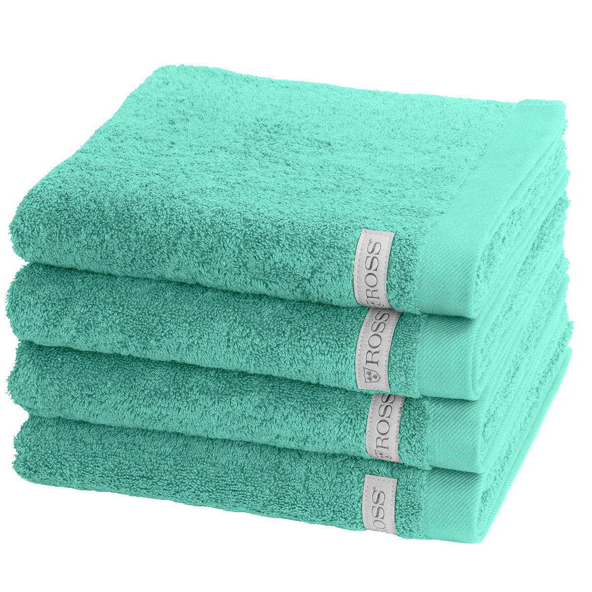 HANDTUCH Sinfonie 4er-Set - Türkis, Textil (50/100cm) - Ross