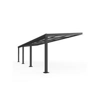 ANLEHNENDE Pergola - 880cm x 300cm - Polycarbonat - anthrazitgrau - IZEDA - Anthrazit, Kunststoff (880/200/300cm) - Vente-Unique