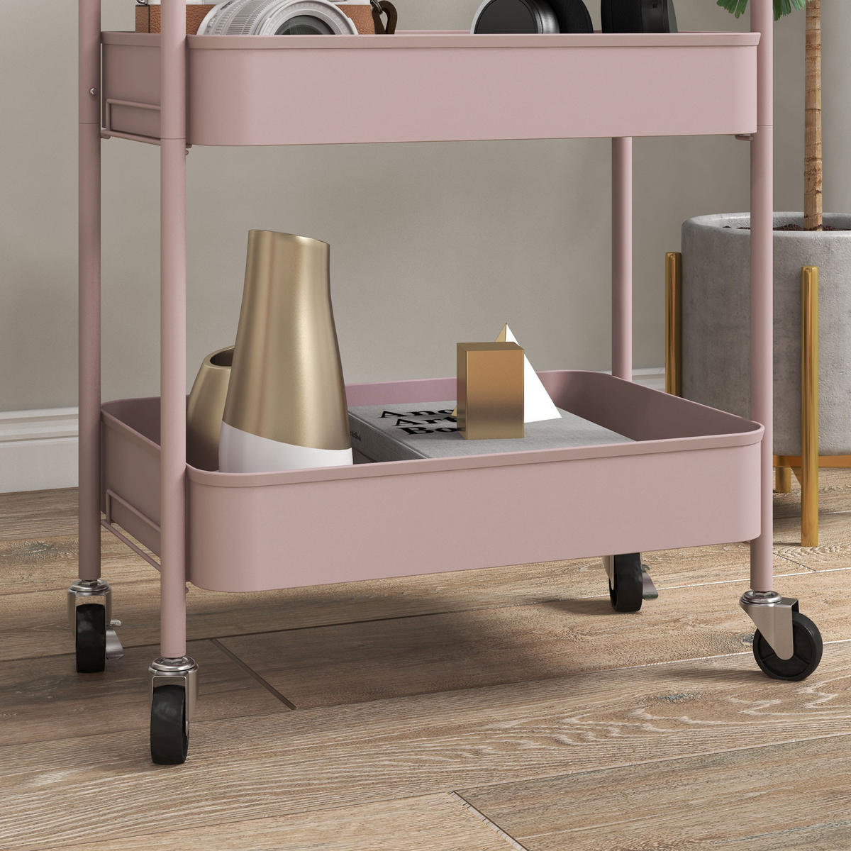SERVIERWAGEN DE-08505 Rosa - Pink, Metall (30.6/79/45cm) - ComfortXL