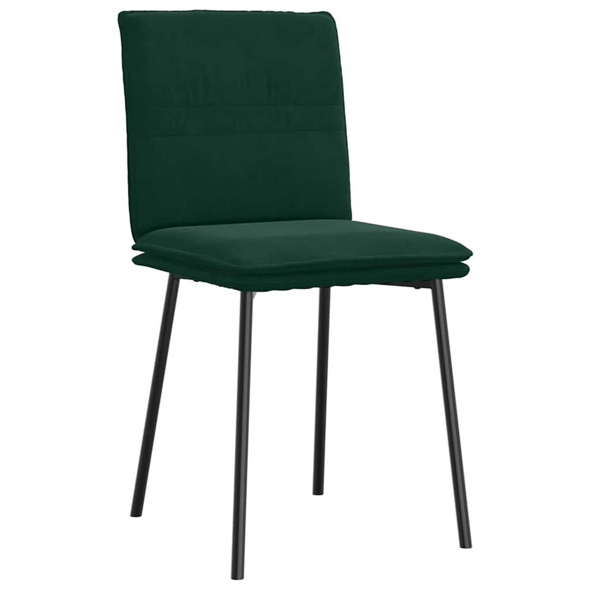 ESSZIMMERSTÜHLE 2 Stk. Dunkelgrün Samt 45*54*83cm - Dunkelgrün, Metall (45/83/54cm) - ZMH
