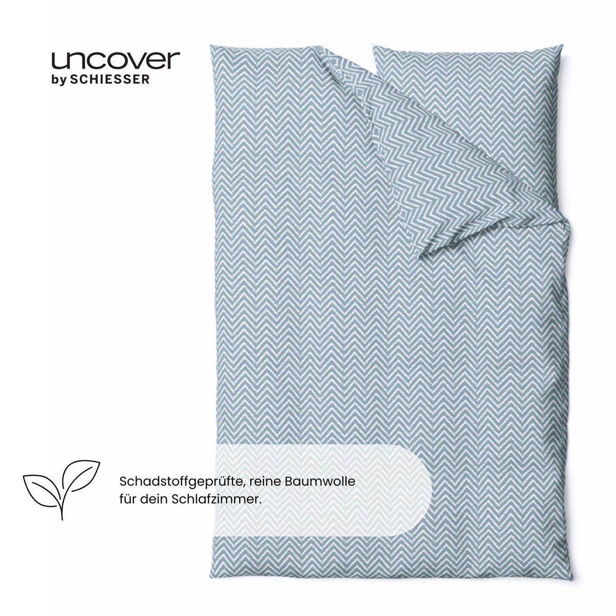 BETTWÄSCHESET Grebur - Renforcé - 2-teilig - 155 x 220 cm - Hellblau - Hellblau, Textil (155/220cm) - Uncover by Schiesser