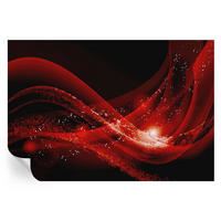 FOTOTAPETE 152x104 cm - Roter Wirbel - Weiß, Textil (152/104cm) - Wallfluent