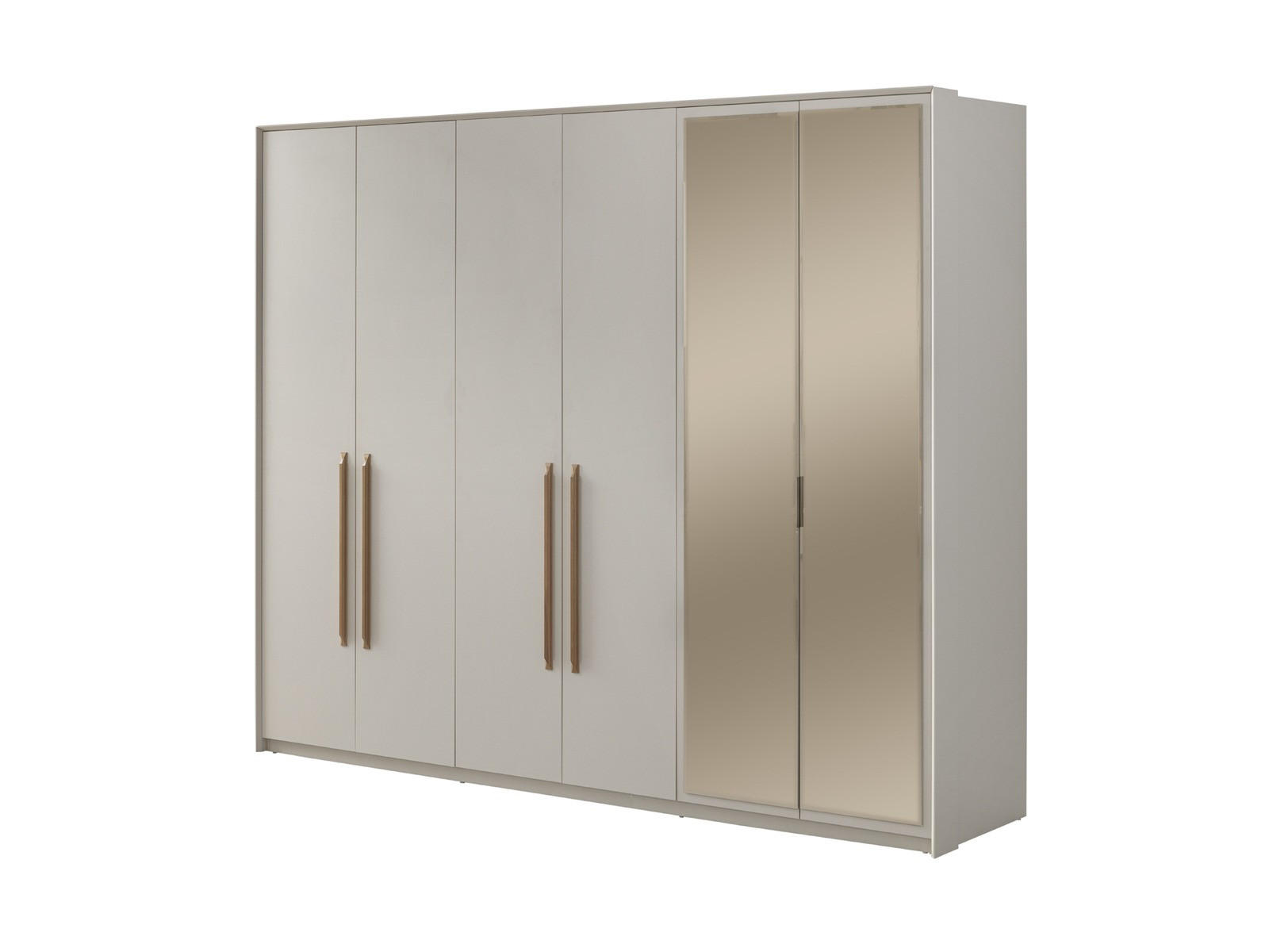 Villa Möbel Kleiderschrank Beige 260x215x60 cm
