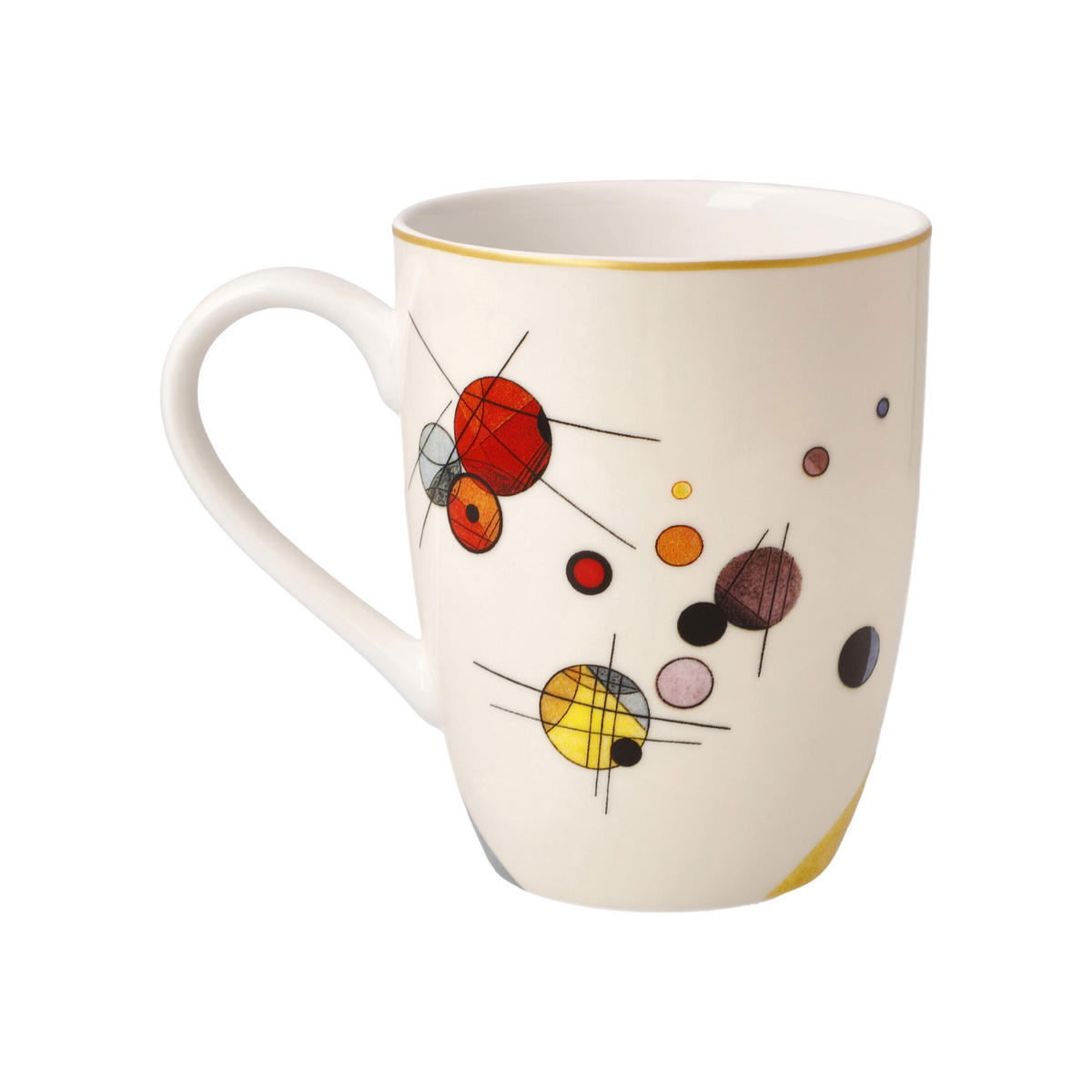 KÜNSTLERTASSE Wassily Kandinsky - Kreise im Kreis, Fine Bone China, Bunt, 0.4 L - Multicolor, Keramik (0.4L) - Goebel
