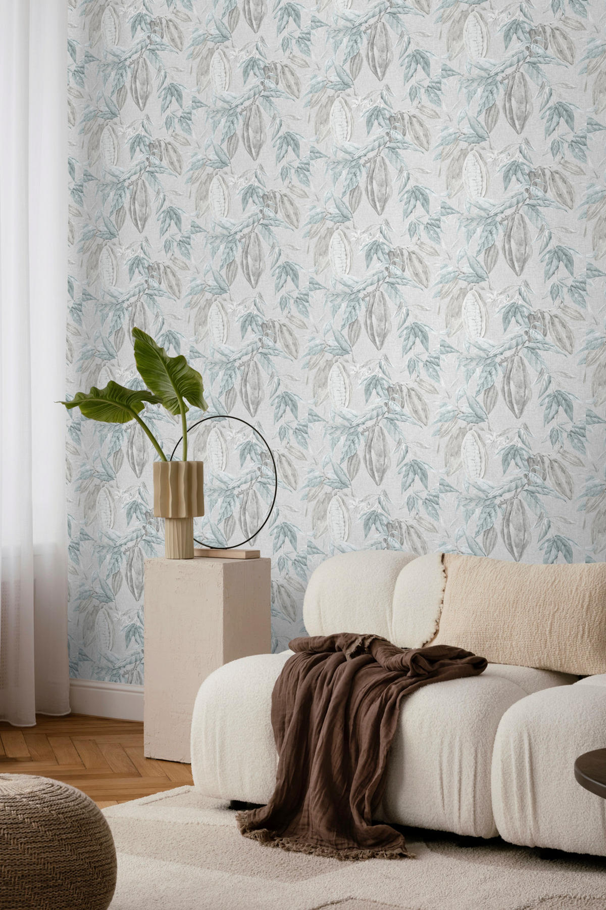 TAPETE Obst 53 cm x 10 m - Blau, Papier (53/1000cm) - Sanders & Sanders