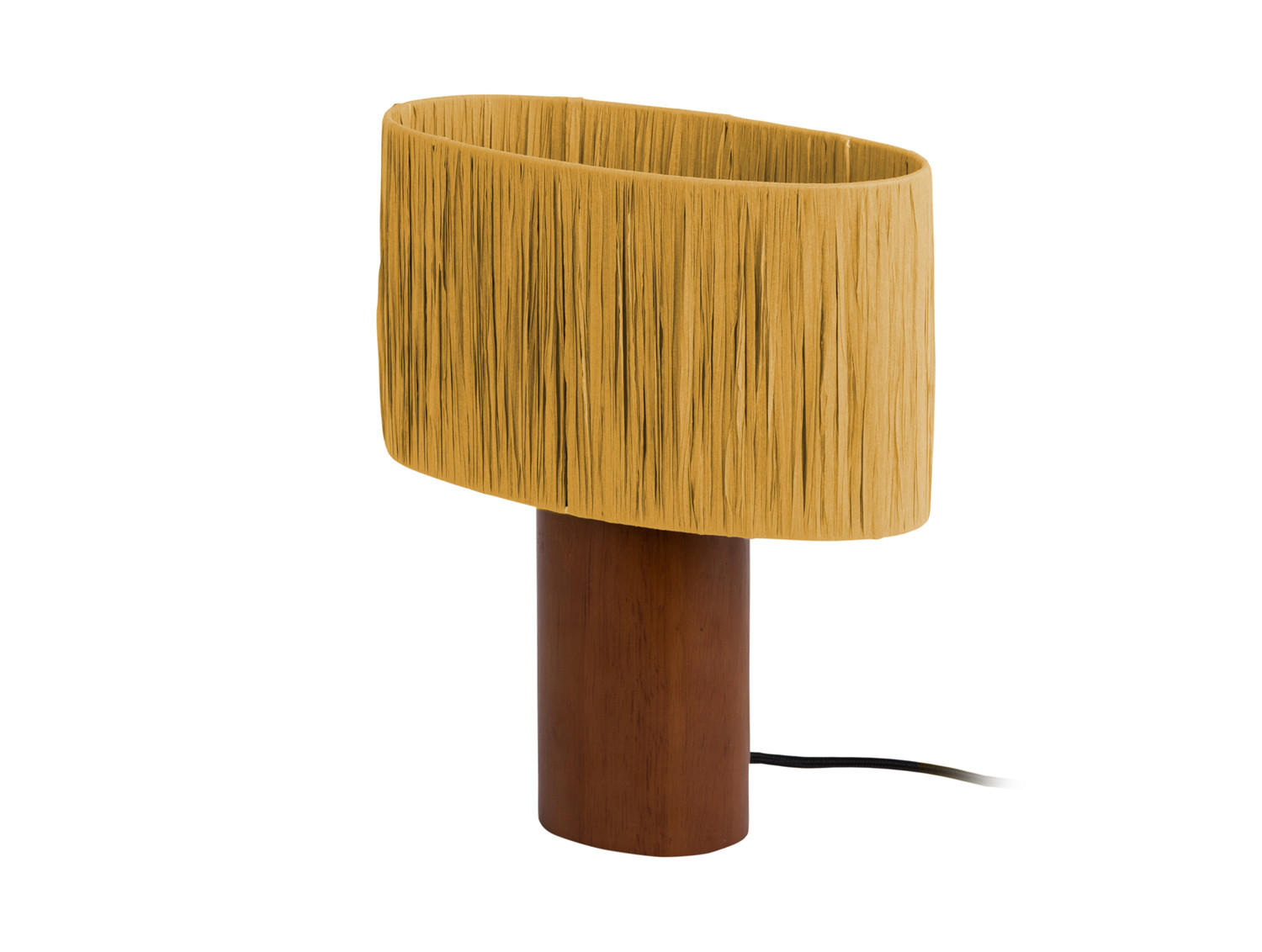 TISCHLAMPE Sheer 21/21/30 cm - Gelb, Naturmaterialien (21/21/30cm) - Leitmotiv