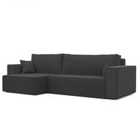 ECKSOFA Adara Max Mit Schlaffunktion - Schwarz, Holzwerkstoff/Textil (276/145cm) - Fun Möbel