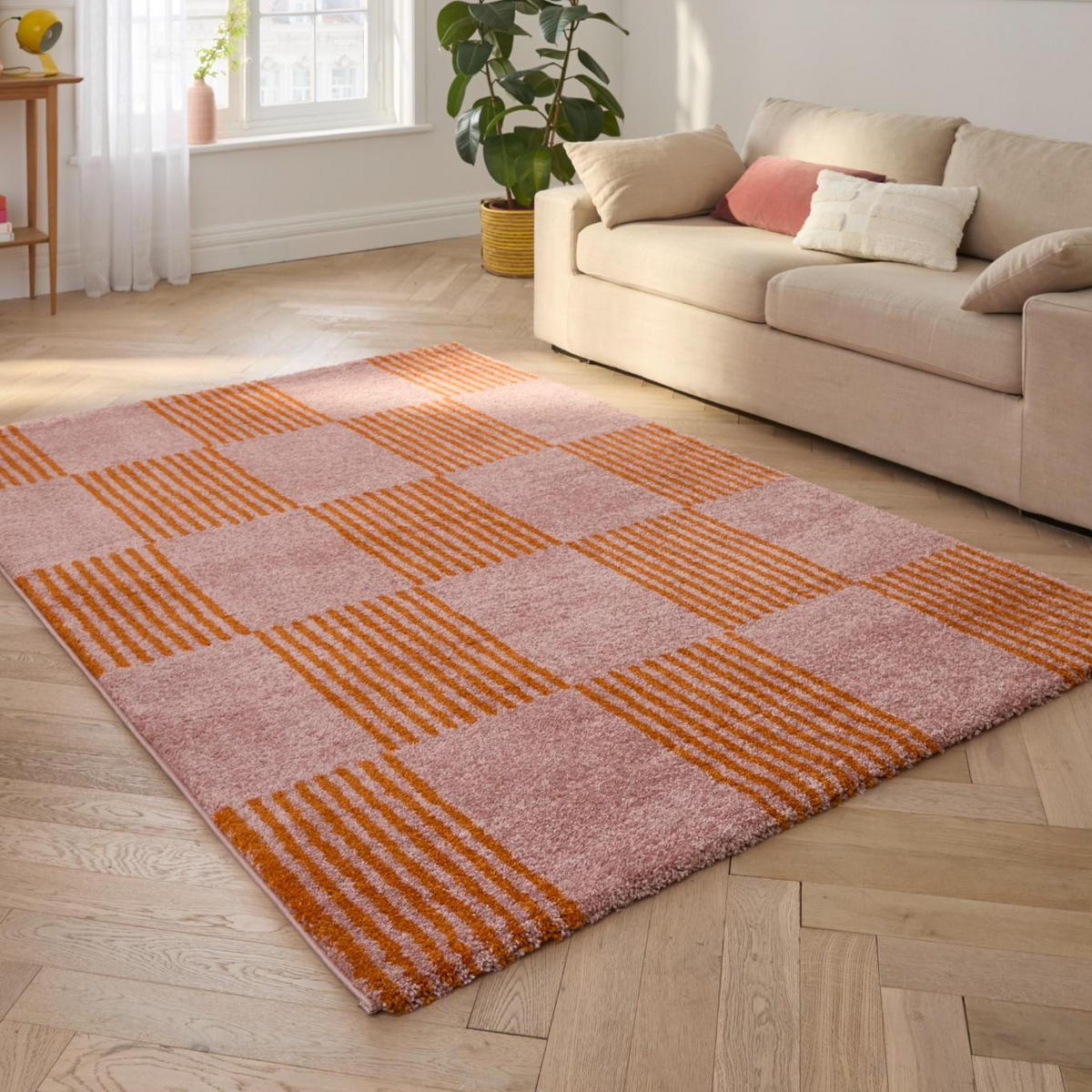 TEPPICH vintage mit blumenmuster orange Groovy 200x280 cm - Orange, Textil (200/280cm) - Nazar Rugs