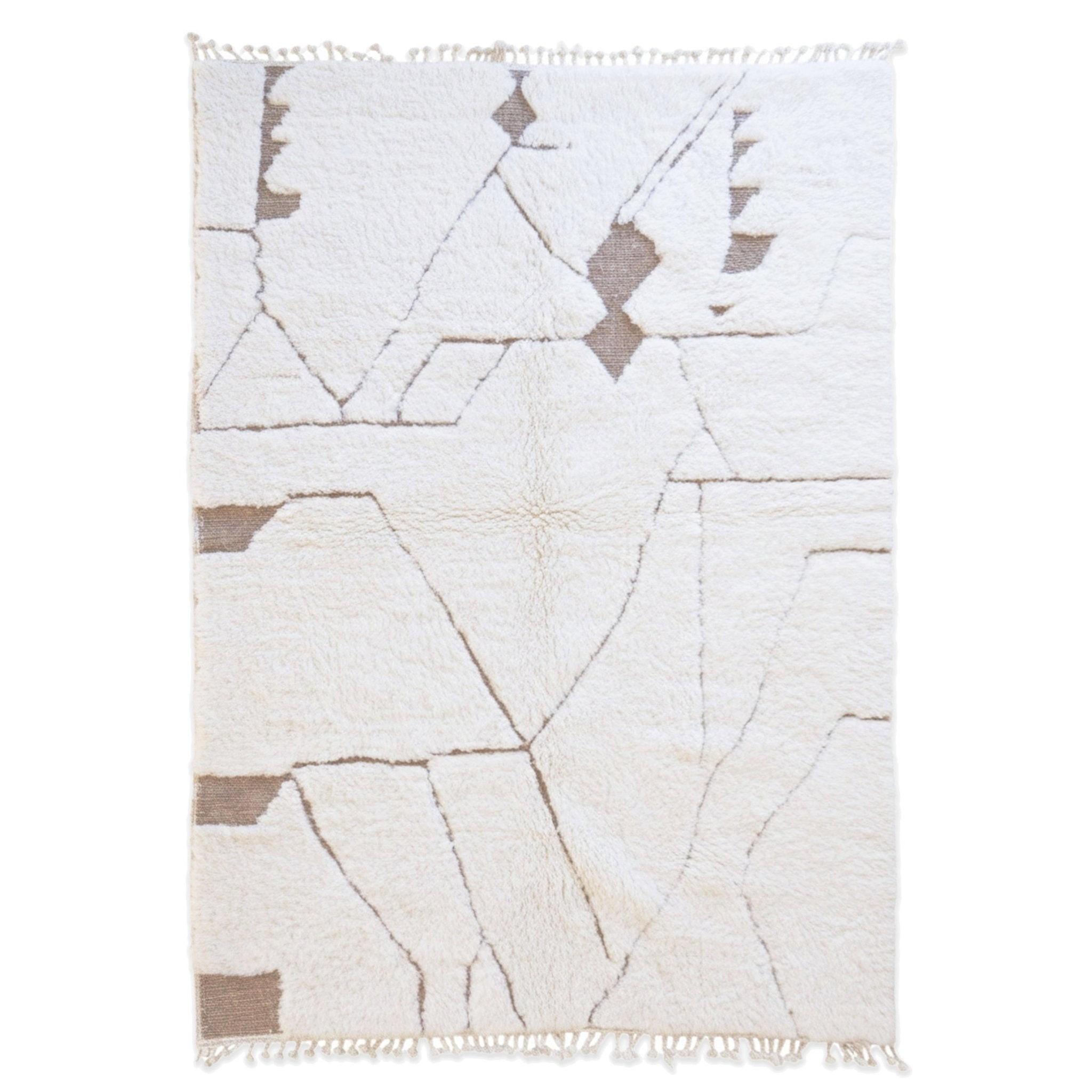 BERBERTEPPICH Ethno Chic mit Reliefstruktur 200x 300 cm - Beige, Naturmaterialien (200/300cm) - AFK Living