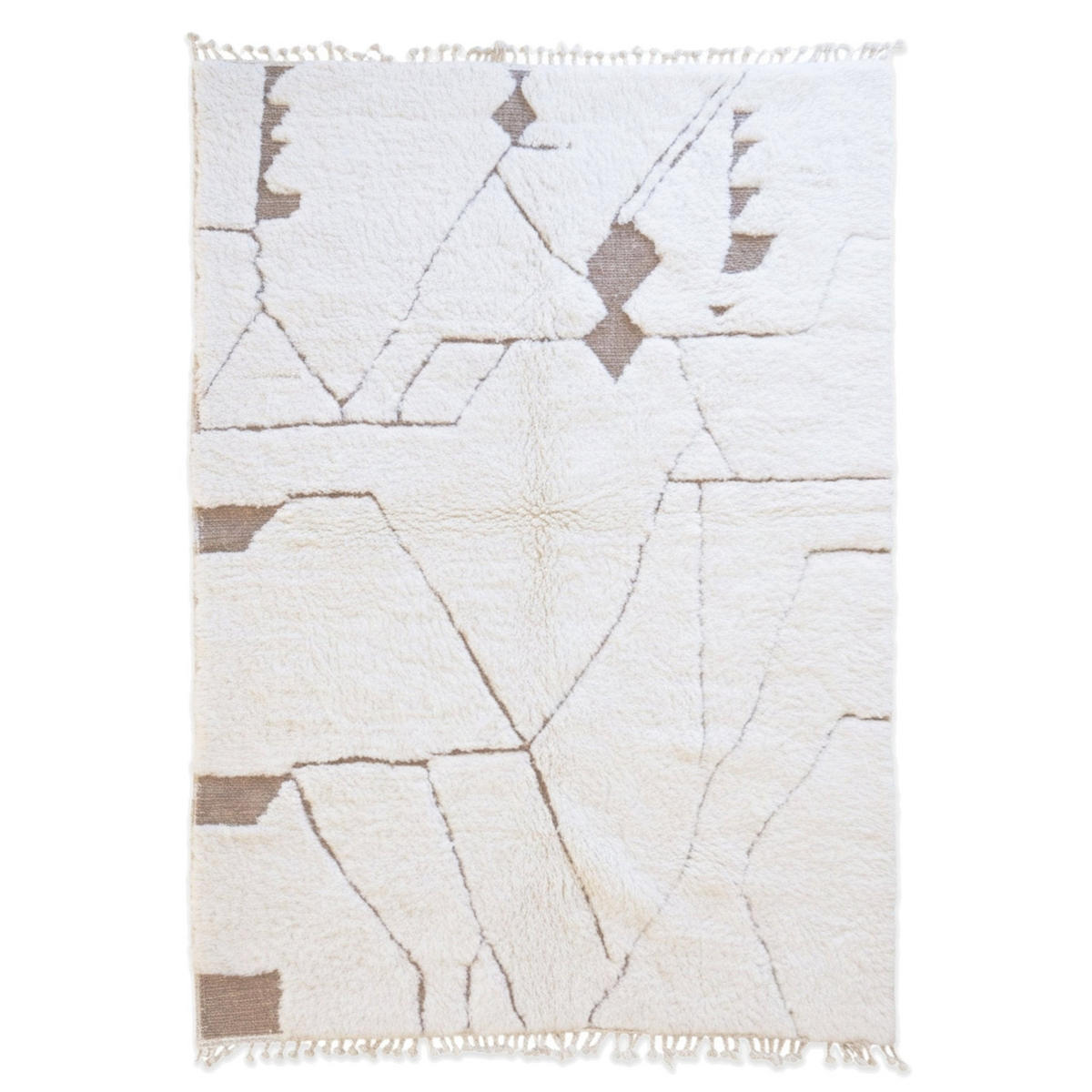 BERBERTEPPICH Ethno Chic mit Reliefstruktur 200x 300 cm - Beige, Naturmaterialien (200/300cm) - AFK Living