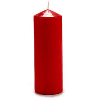 KERZE Zylinder Lunar Ø 7 cm - Rot, Paraffin (7/20/7cm)