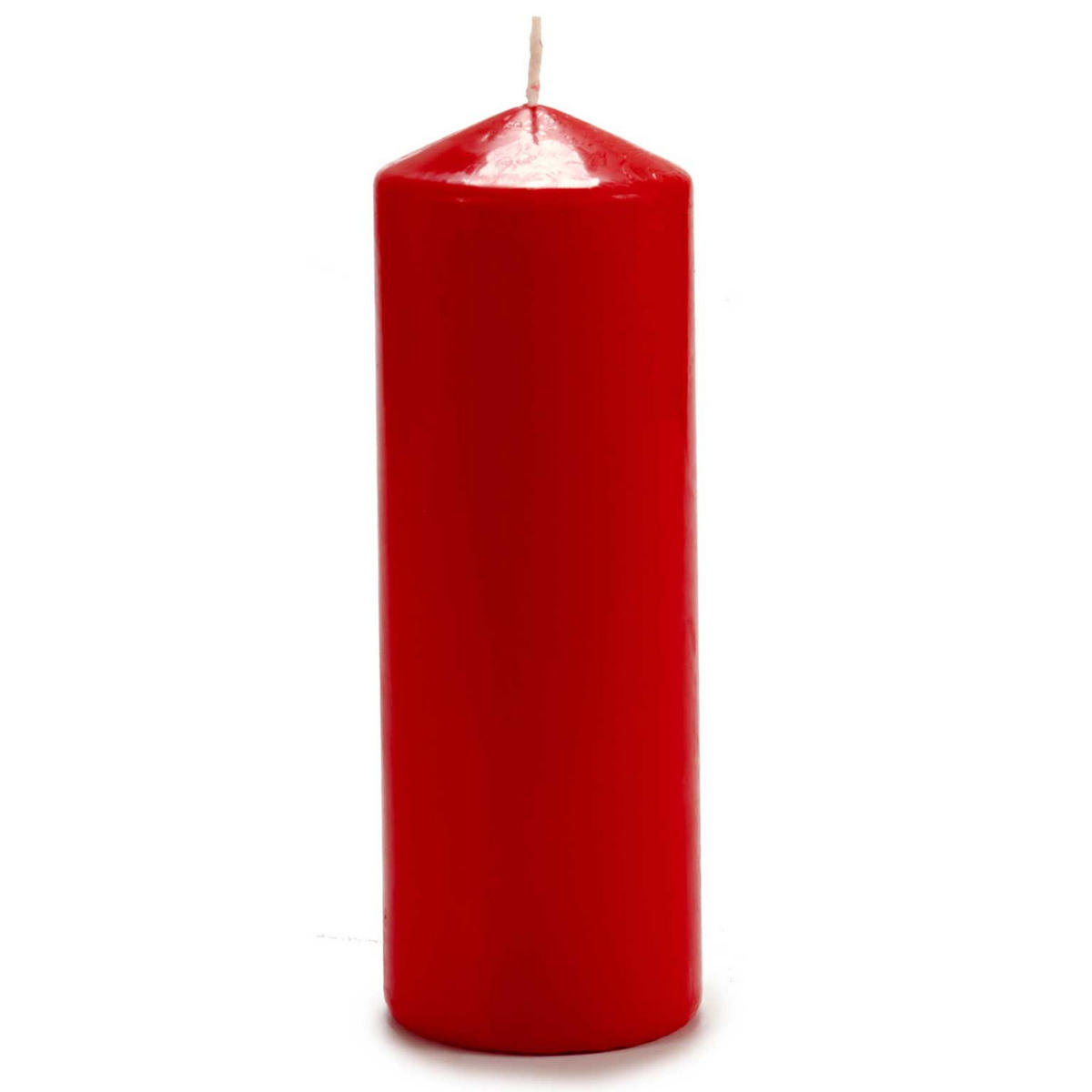 KERZE Zylinder Lunar Ø 7 cm - Rot, Paraffin (7/20/7cm)