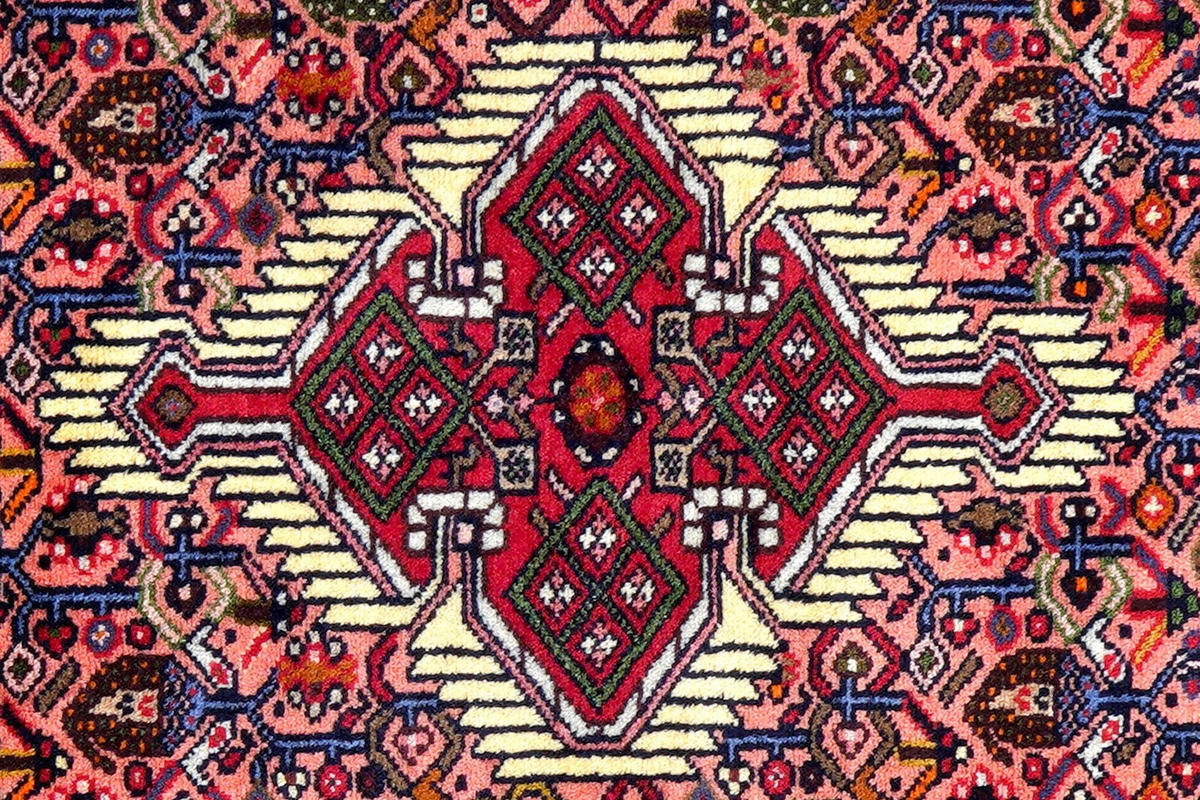 LÄUFER Orient handgeknüpft Assadabad Rot 203/80 cm Schurwolle - Rot, Textil (80/203cm) - Looma