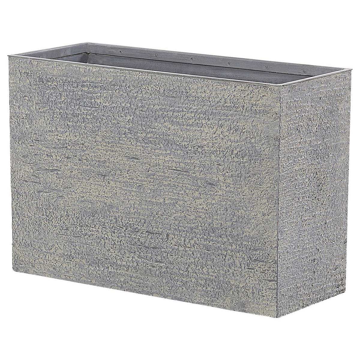 BLUMENTOPF grau rechteckig 29/70/50 cm Edessa - Grau, Stein (50cm) - Beliani