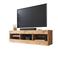 LOWBOARD TIVOLI RTV 140, Wotan - Eiche Wotan, Glas/Holzwerkstoff (140/40.5/35.5cm) - Komodee