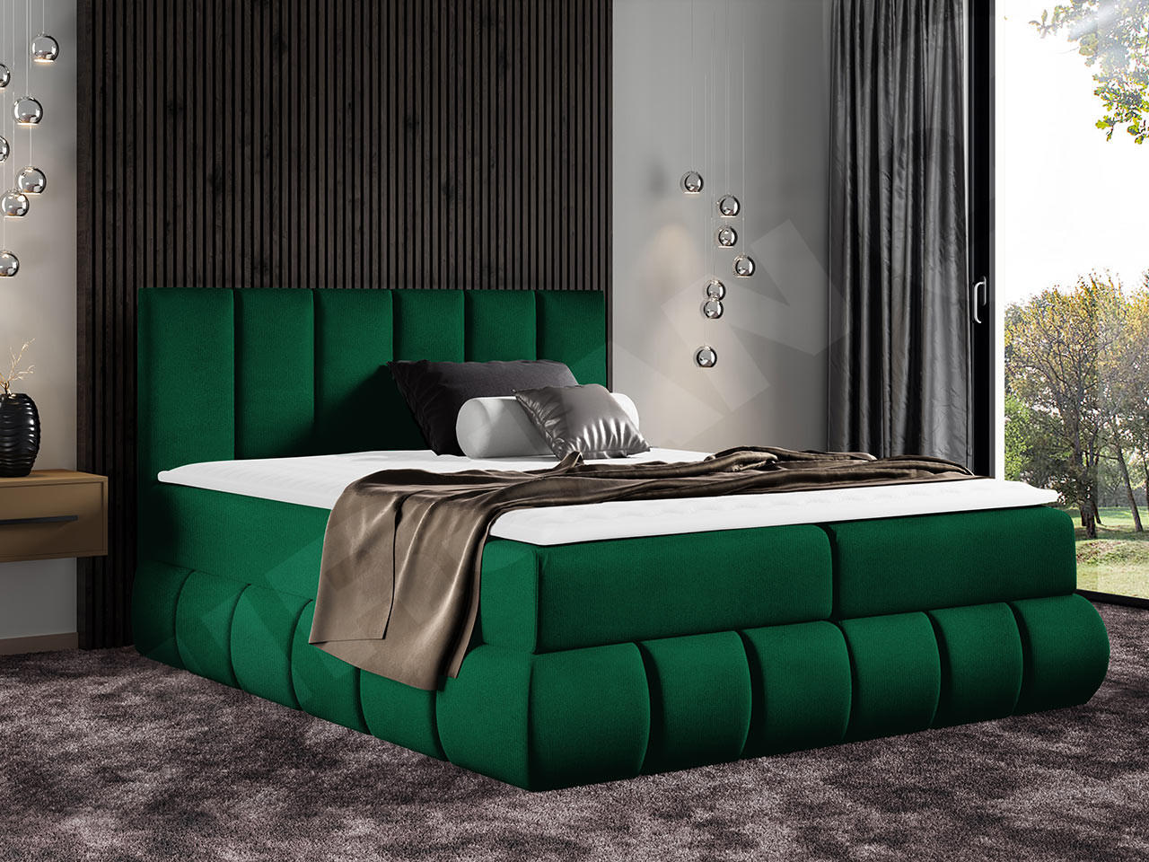 BOXBETT Venezia - Grün, Holz (120/200cm) - MIRJAN24