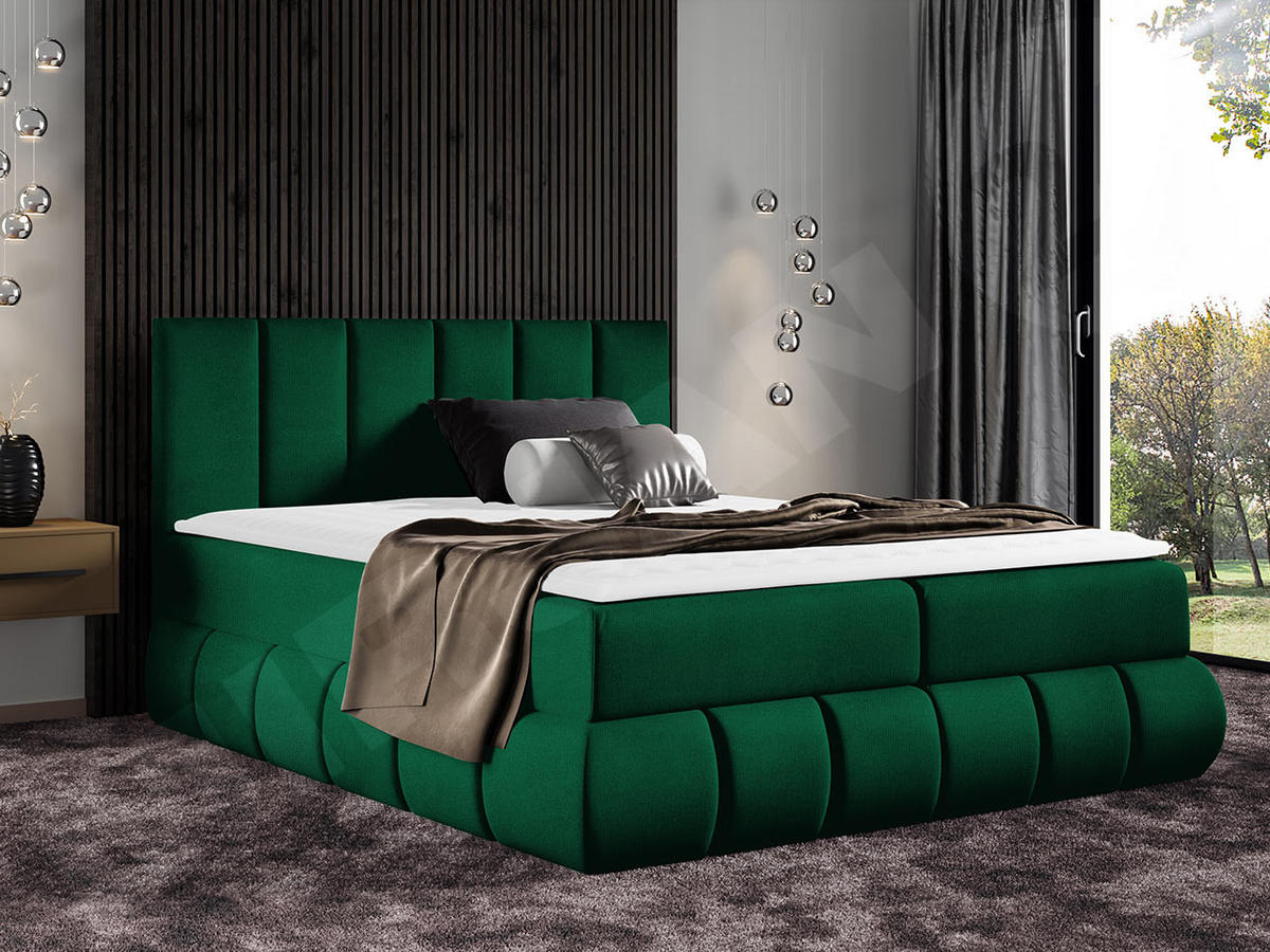 BOXBETT Venezia - Grün, Holz (120/200cm) - MIRJAN24