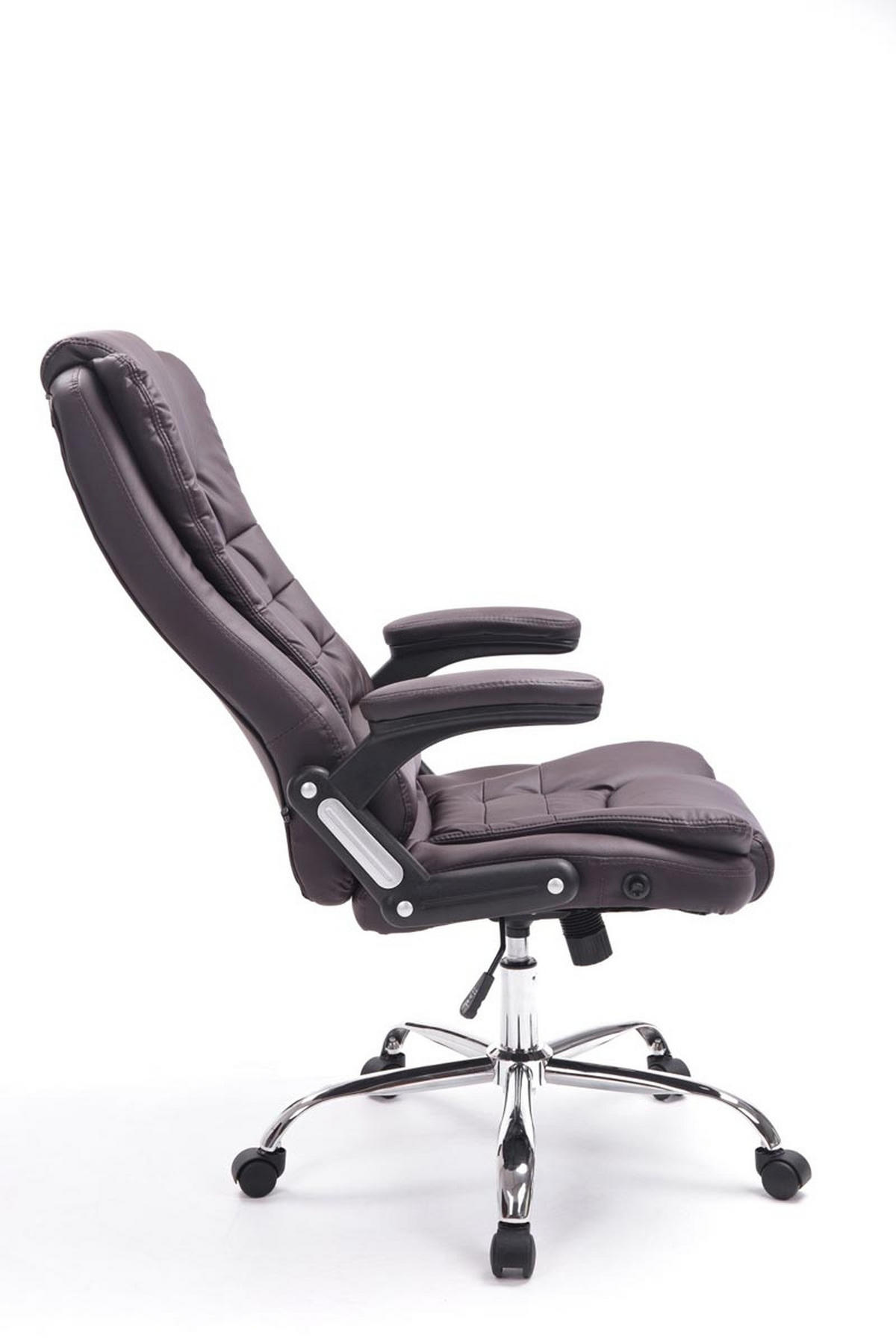 BÜROSTUHL Toronto, Kunstleder Braun - Braun, Textil/Metall (69/123/78cm) - TPFLiving
