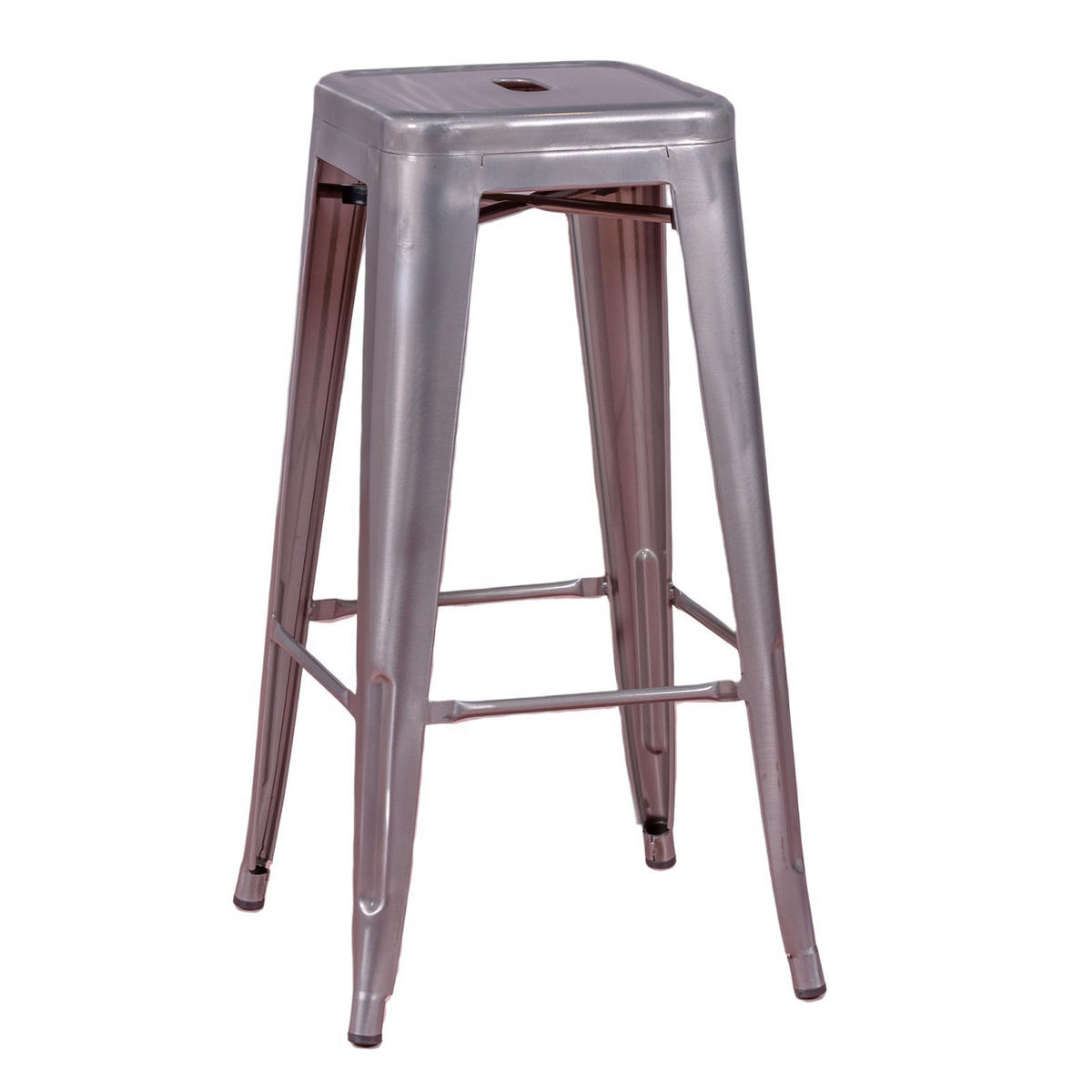 HOCKER Metall Alufarben - Alufarben, Metall (43/78/43cm) - Nest Dream