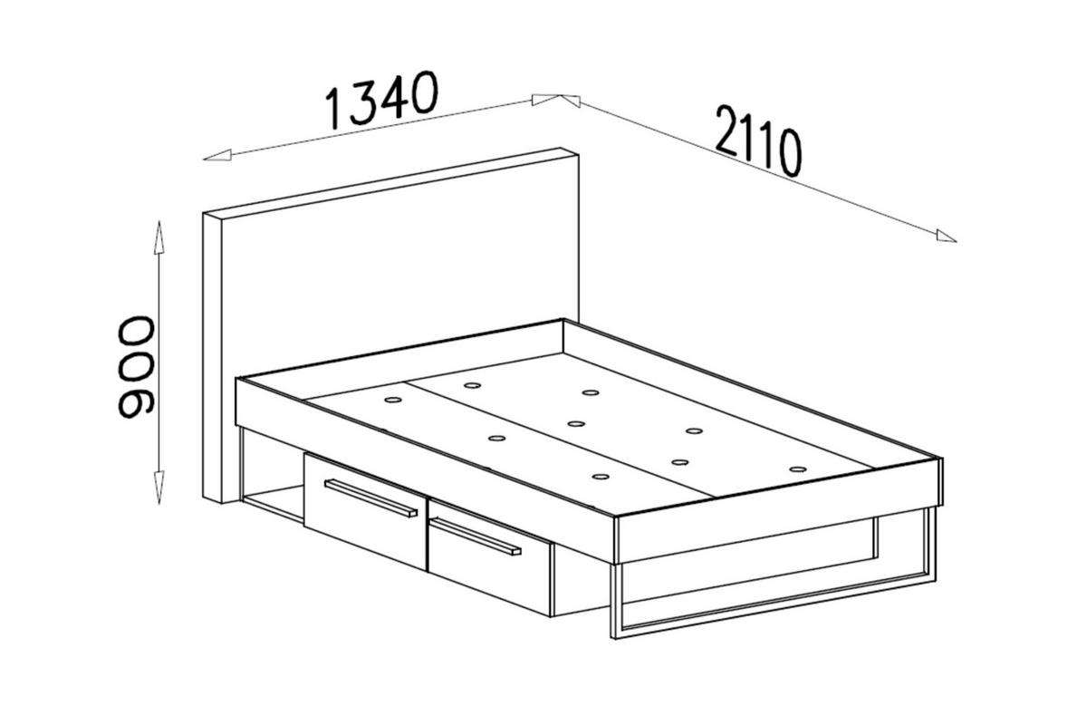 JUGENDBETT SORENTO 13 120/200 in Sandbeige/Geölte Eiche/Royalblau - Eichefarben/Beige, Holzwerkstoff (120/200cm) - Deine Möbel 24