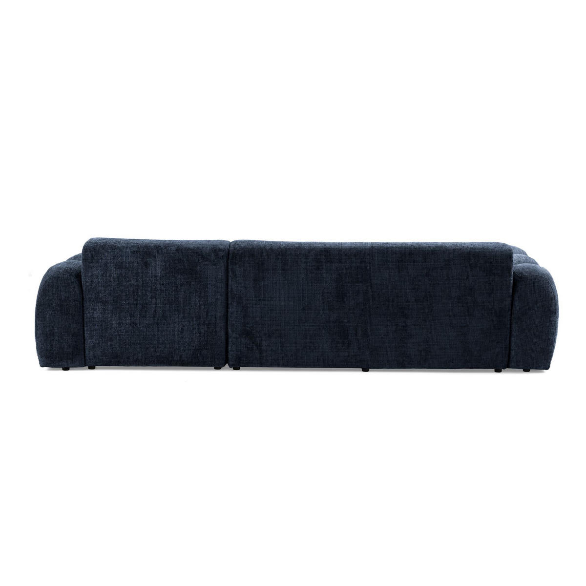 4-SITZER modulares Ecksofa VEER SET 1 Rechts, 298 x 175 cm, Chenille Webstoff Marine - Schwarz/Dunkelblau, Holz/Kunststoff (175/298cm) - Muffo
