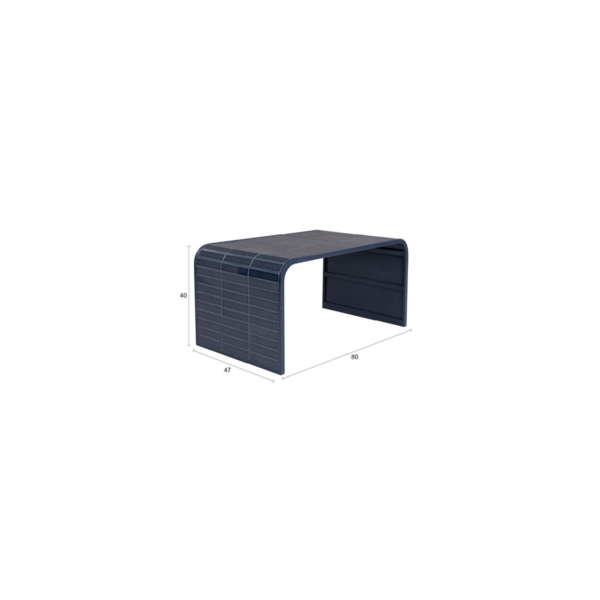 COUCHTISCH Tiles Blau - Blau, Metall (80/47/40cm) - Zuiver