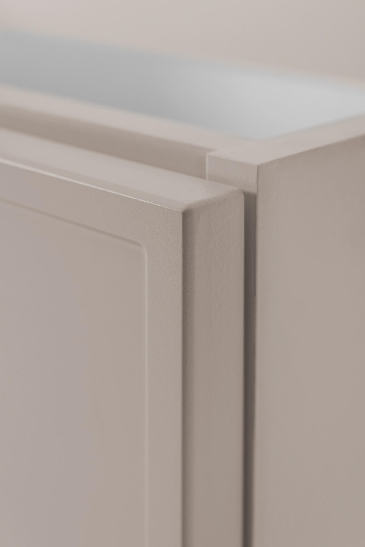 BADEZIMMERSCHRANK, Kaschmir / Craft-Eiche, Schwarze Griffe, 180 ( 2 x 80 + 20) x 46 x 57 cm - Kaschmir/Eichefarben, Holzwerkstoff/Kunststoff (180/57/46cm) - 3XE LIVING