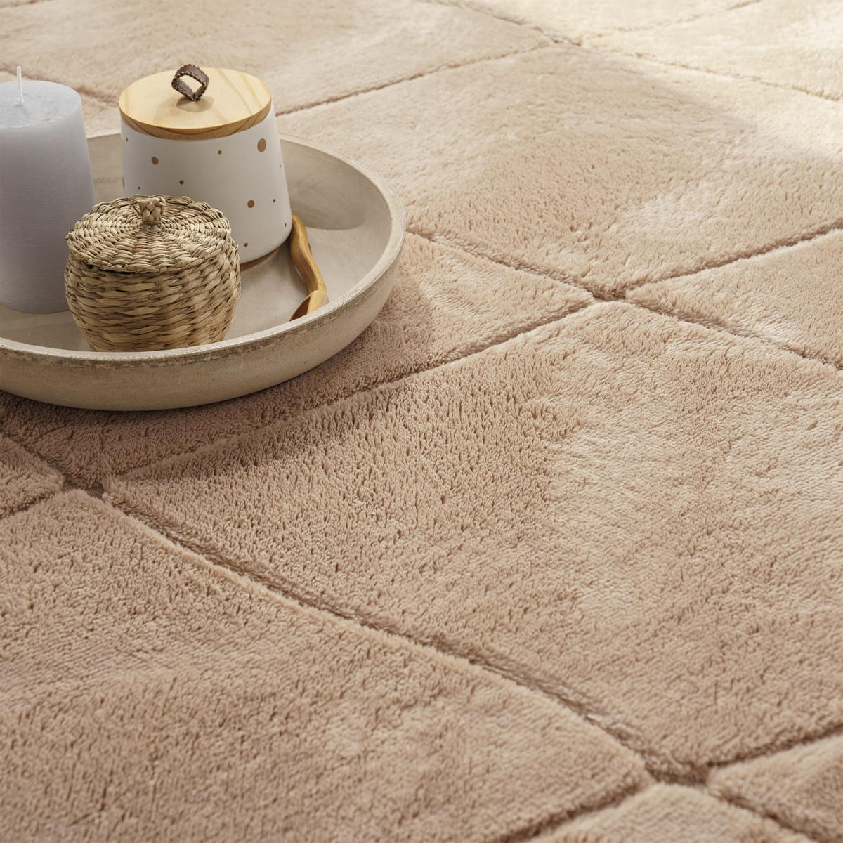 FLACHWEBETEPPICH Skandinavisch Beige 80 x 150 cm - Sandfarben, Kunststoff (80/150cm) - TT Home