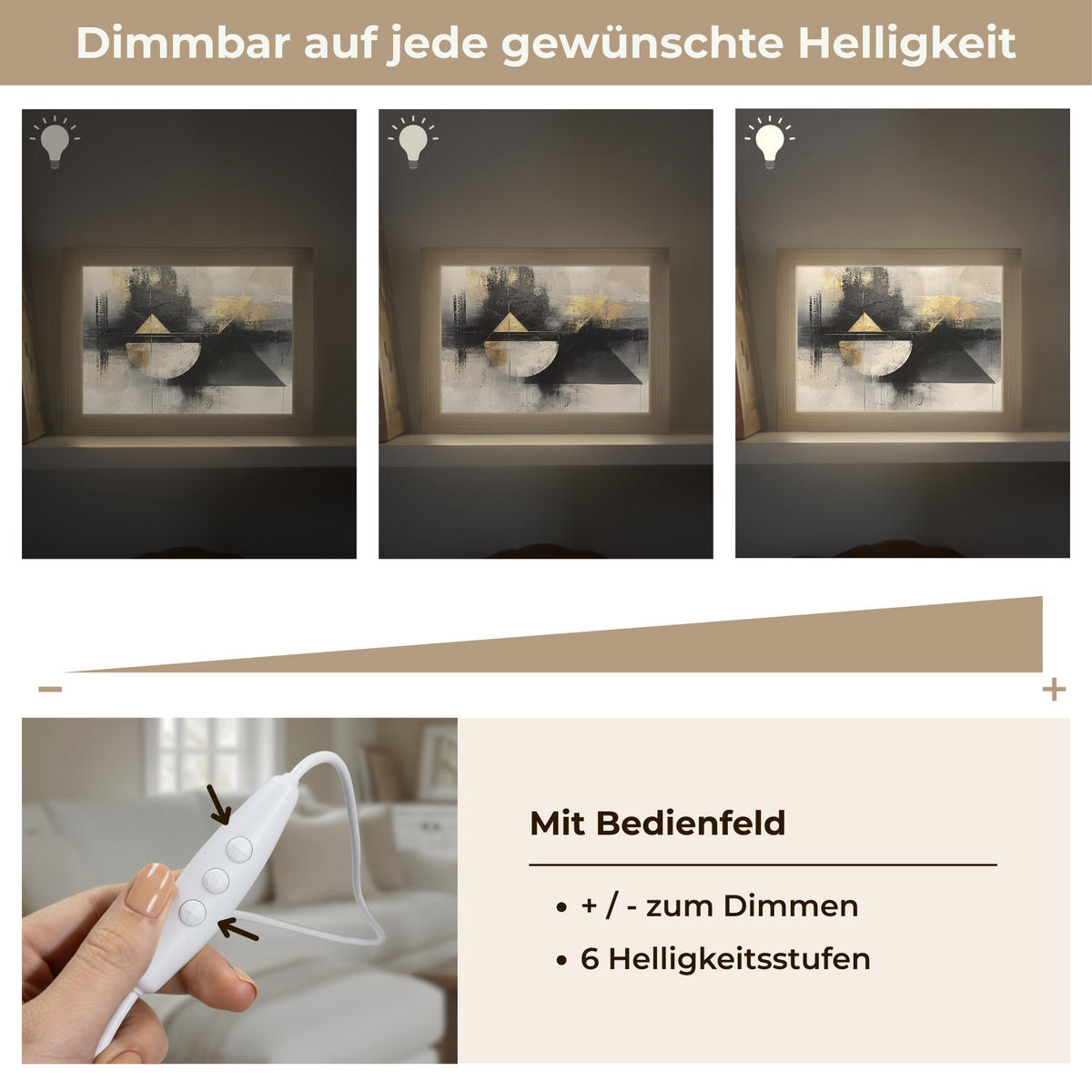 NÁSTĚNNÁ LAMPA Abstraktní - černá - barva - moderní 20x15 cm - šedá, kompozitní dřevo (20/15/8cm) - OnlyWow