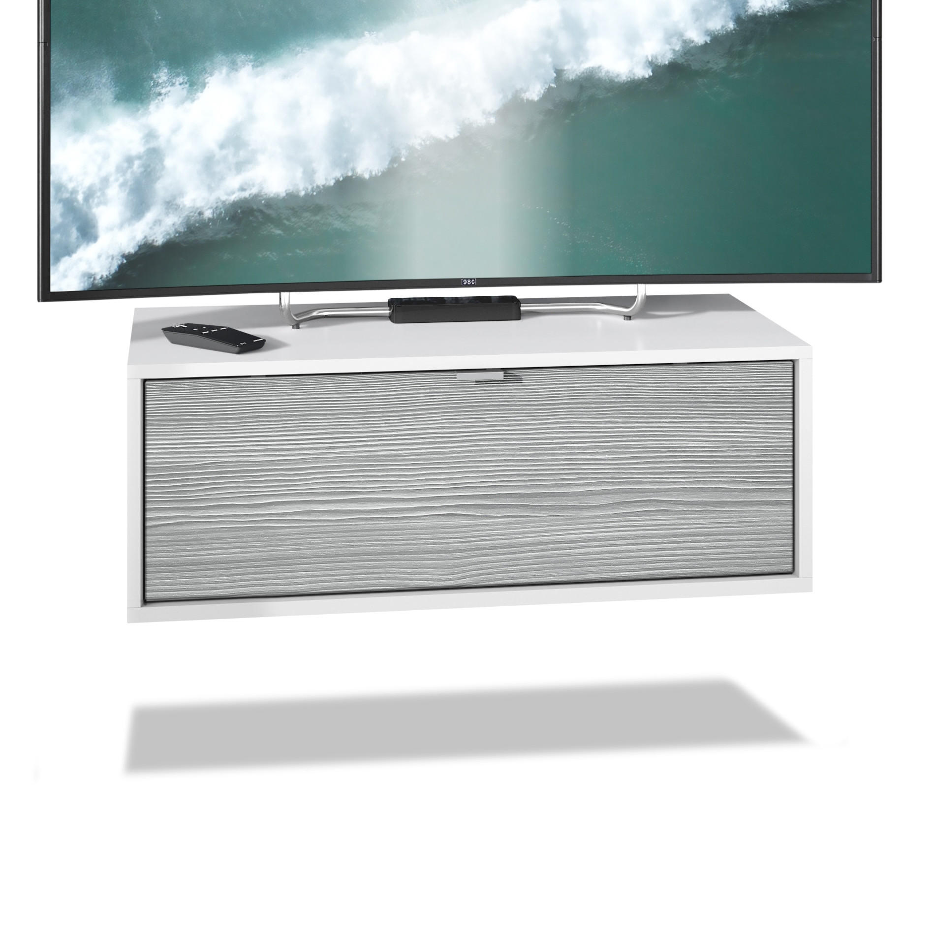 Vladon Lowboard Anthrazit 80x29x37 cm