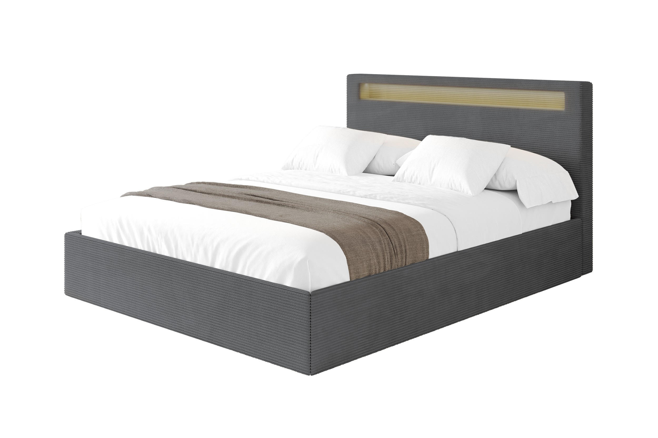 Altdecor Polsterbett Anthrazit 160x200 cm