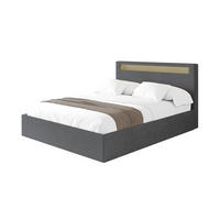 POLSTERBETT mit Bettkasten und Lattenrost, Boxbett ohne Matratze - GOLA 180x200 Dunkelgrau - Anthrazit, Holzwerkstoff/Textil (180/200cm) - ALTDECOR