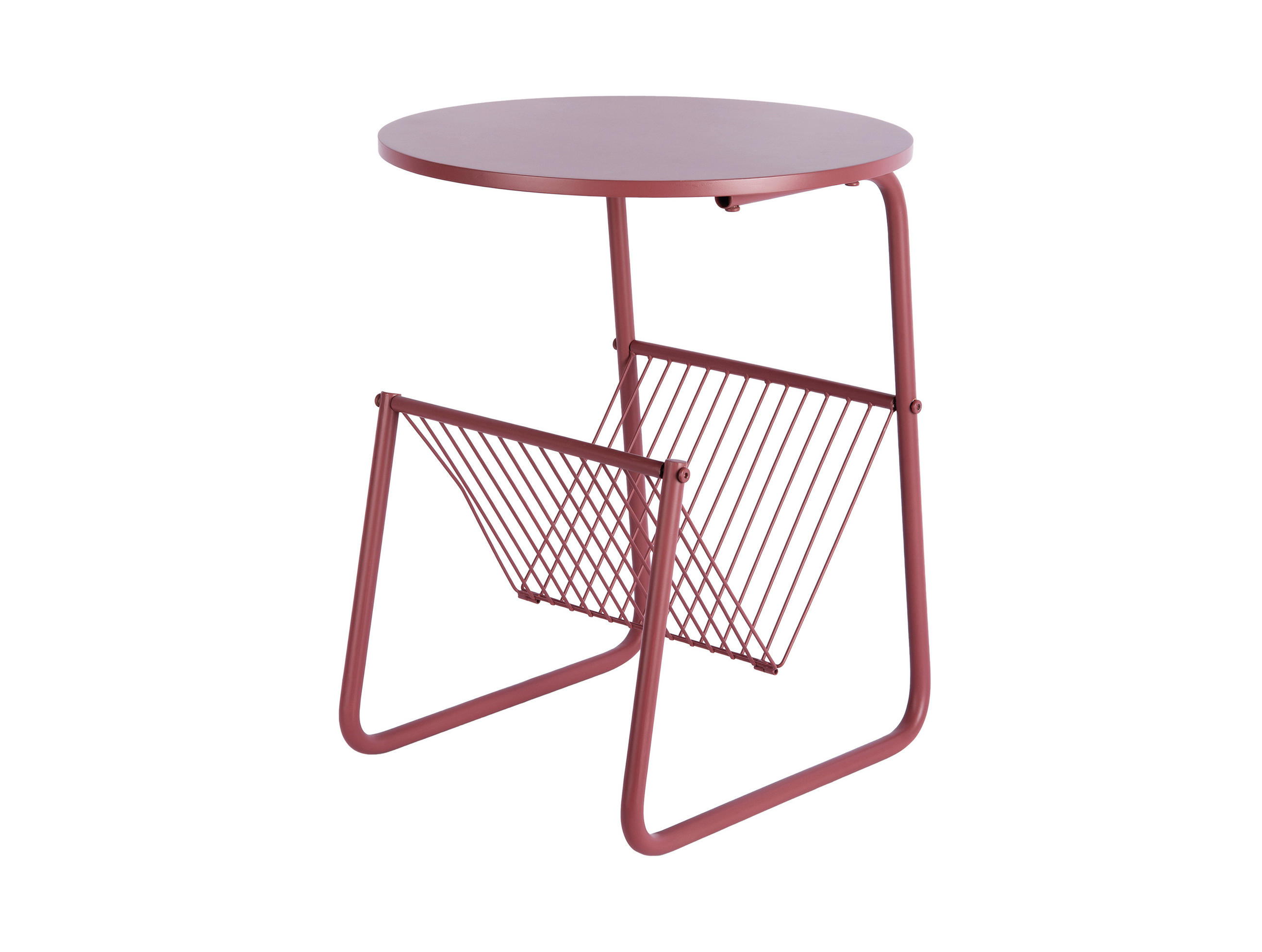 BEISTELLTISCH Riqueza - Rot - 40/40/49 cm - Rot, Metall (40/40/49cm) - Leitmotiv