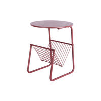 BEISTELLTISCH Riqueza - Rot - 40/40/49 cm - Rot, Metall (40/40/49cm) - Leitmotiv