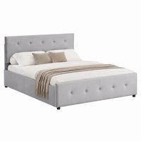 BETT mit 4 Schubladen 140x200 cm Samt Gray - Grau, Holz (140/200cm) - Meubliv