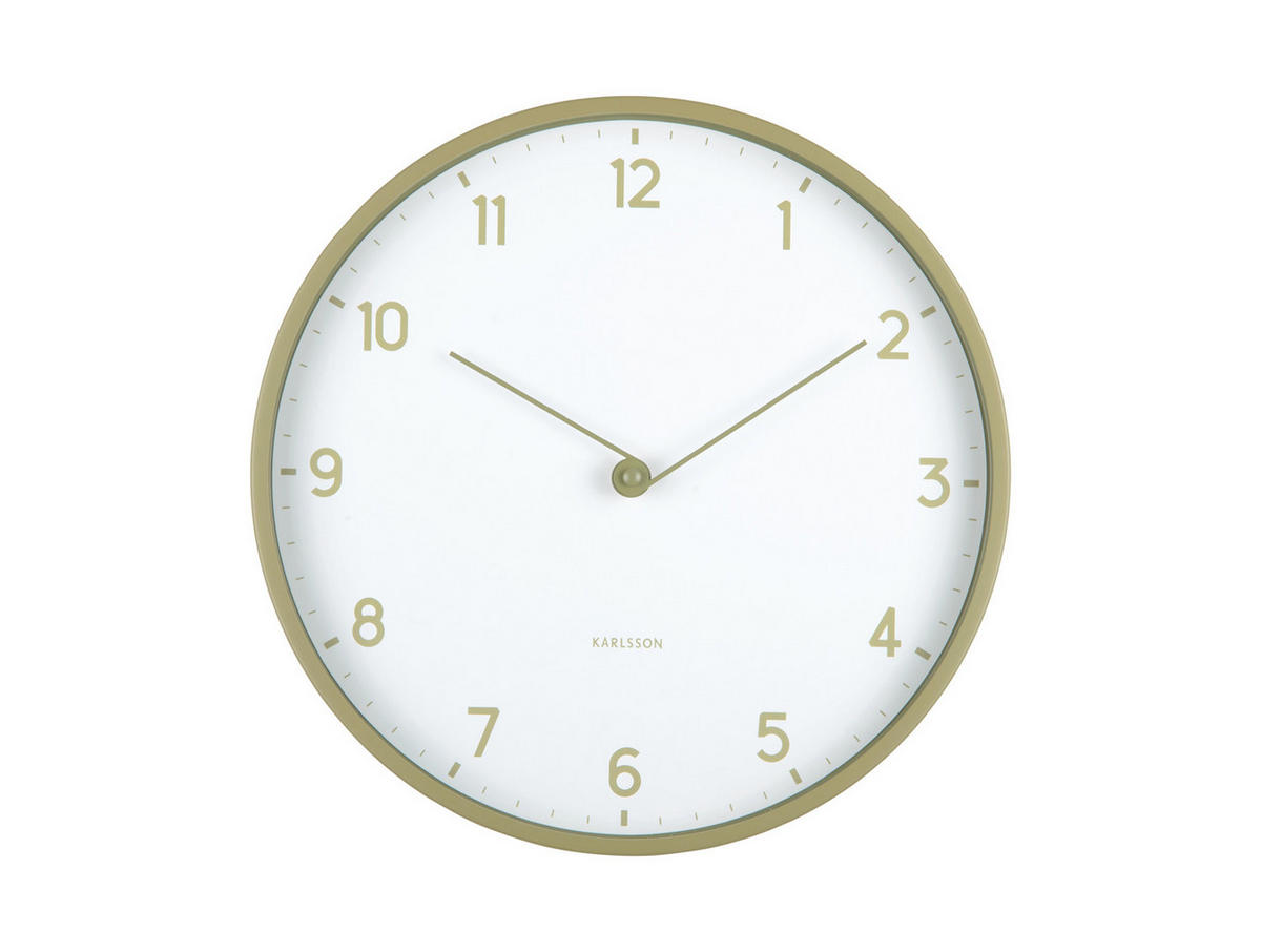 WANDUHR Sencillez Ø30 cm - Grün, Kunststoff (30/4/30cm) - Karlsson