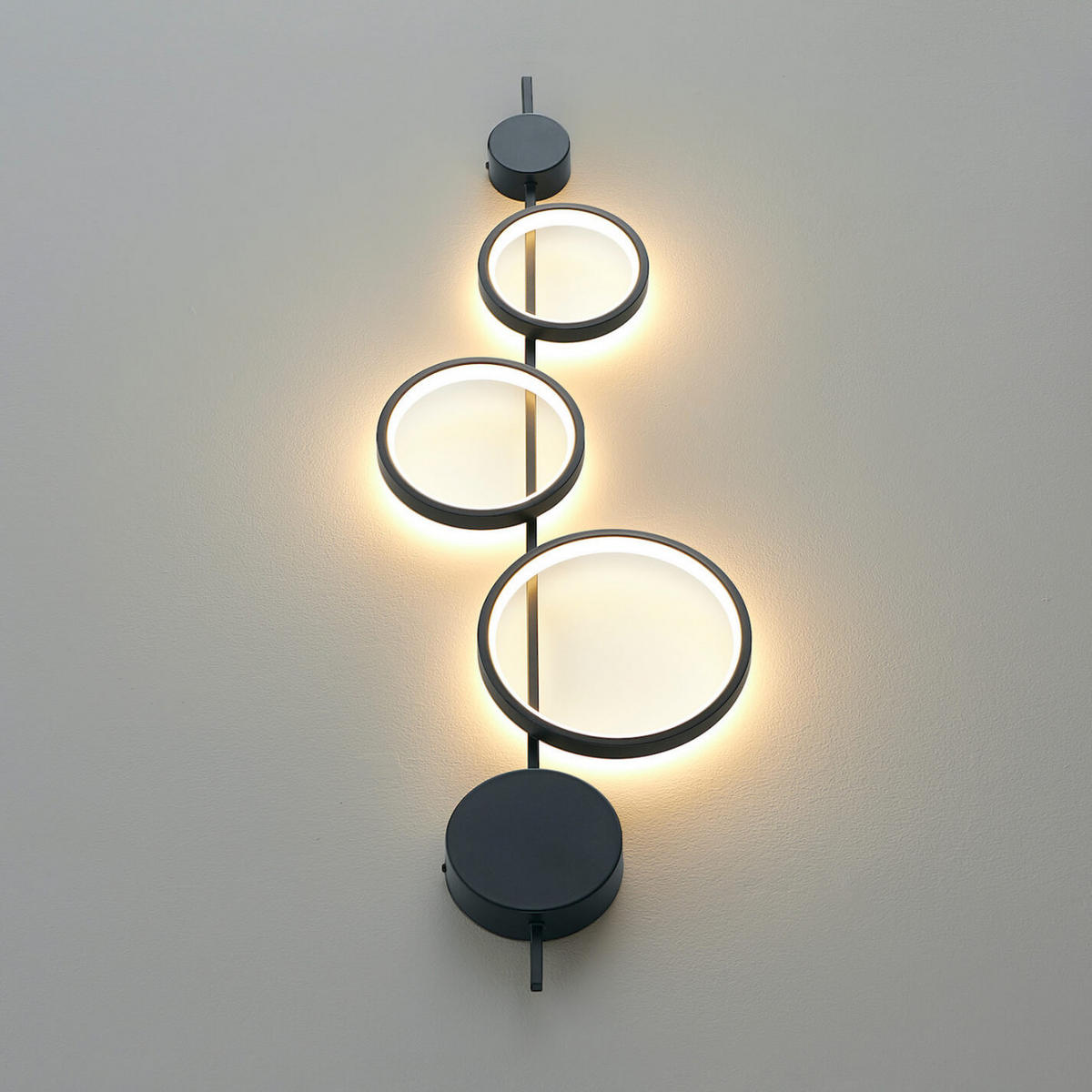 WANDLEUCHTE Saretti, Schwarz, 106cm - Schwarz, Metall (34/106/106cm) - KOSILUM