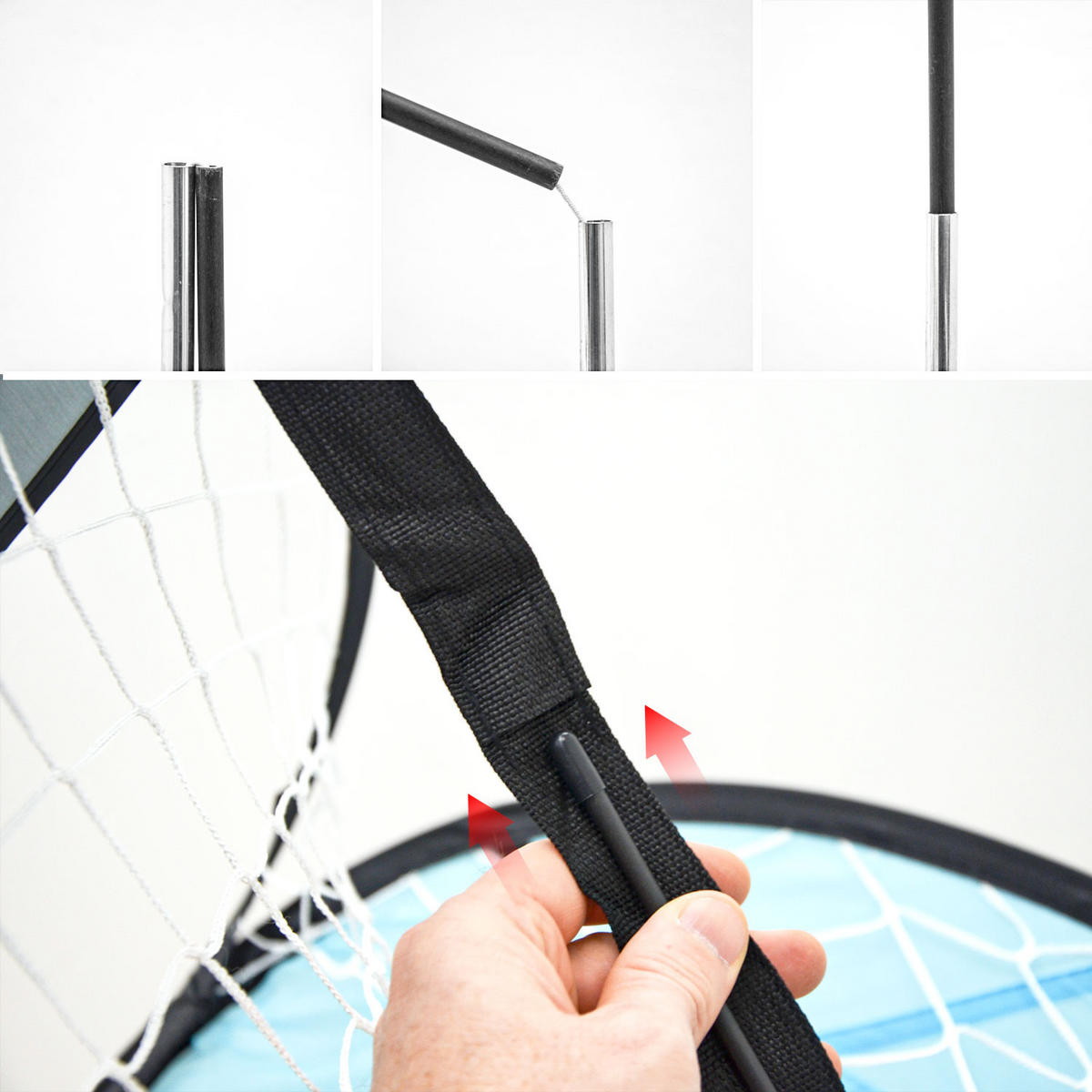FUSSBALLTOR mit Torwand für Kinder 125/80 cm - Schwarz, Kunststoff (80/125cm) - Littletom