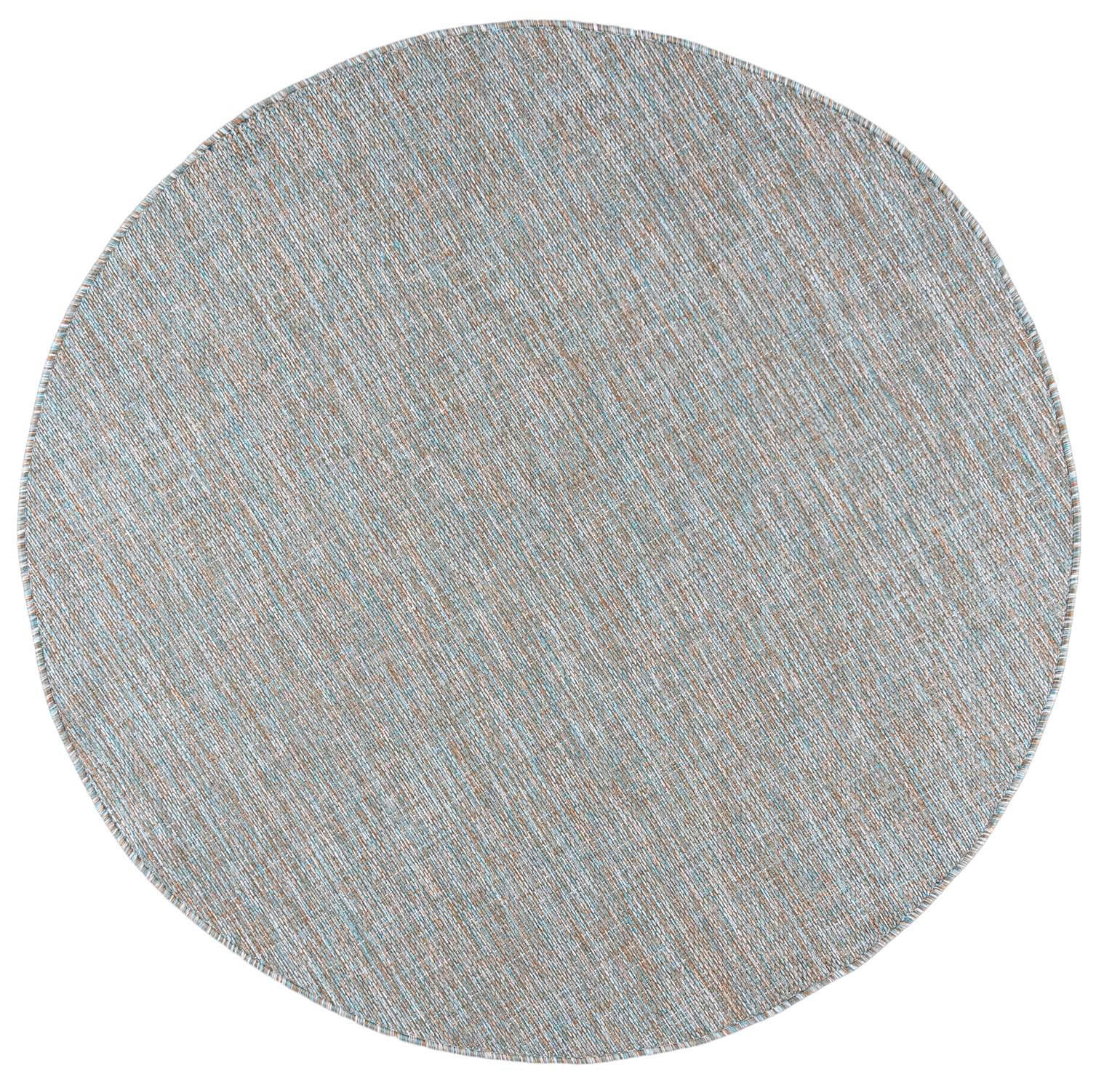 TEPPICH Braun In-Outdoor Einfarbig - Rund,Kurzflor,Modern,Minimalistisch - Blau Grau - 240 x 240 cm - Blaugrau, Textil (240/240cm) - Mazovia