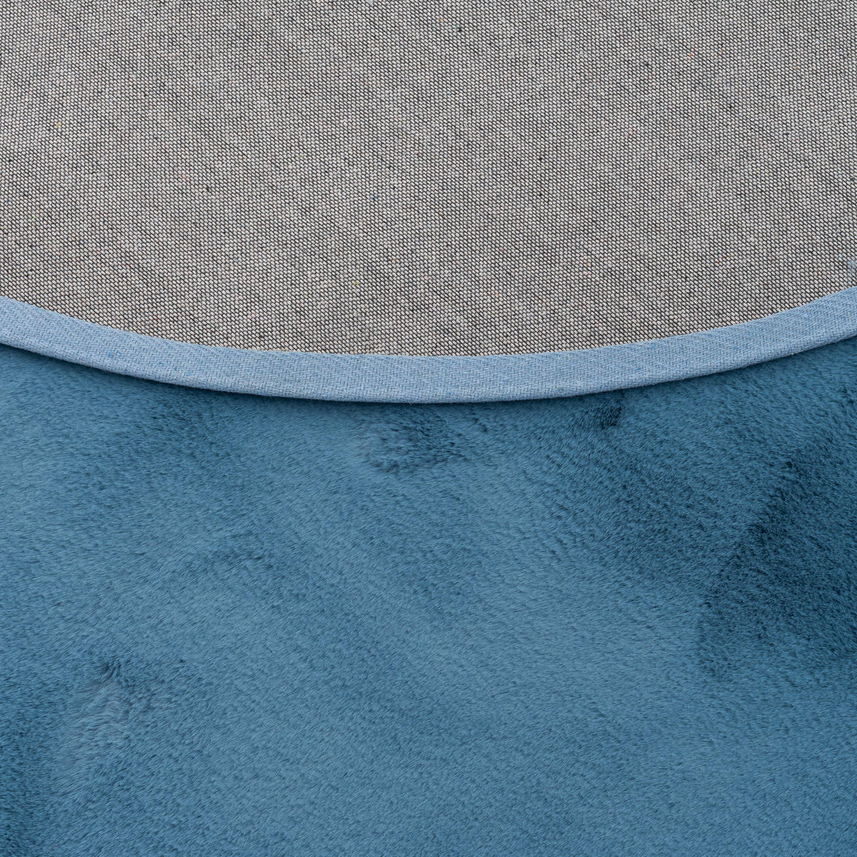FELLTEPPICH LUXUS SUPER SOFT PLUSH RUND - Blau, Textil (160/160cm) - Pergamon