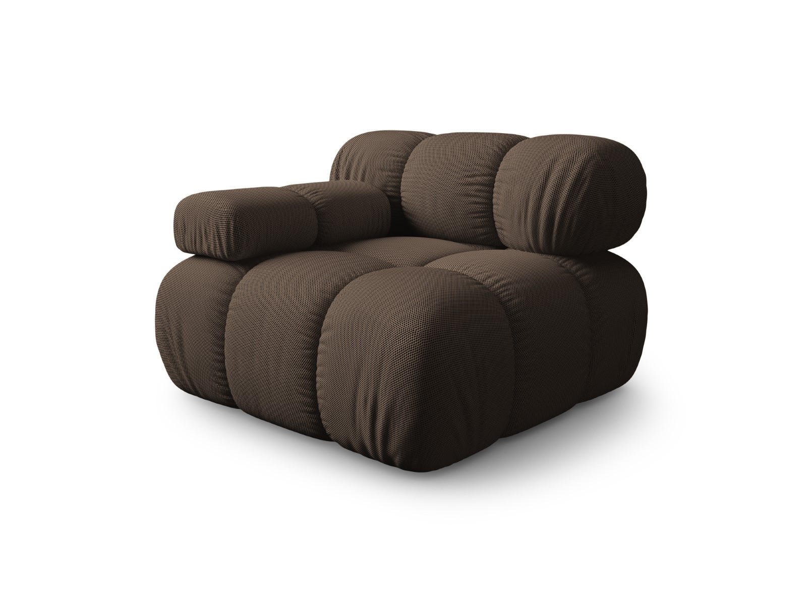 MODUL links Bellis aus 3D-Stoff braun - Braun, Textil (94/70/94cm) - Micadoni