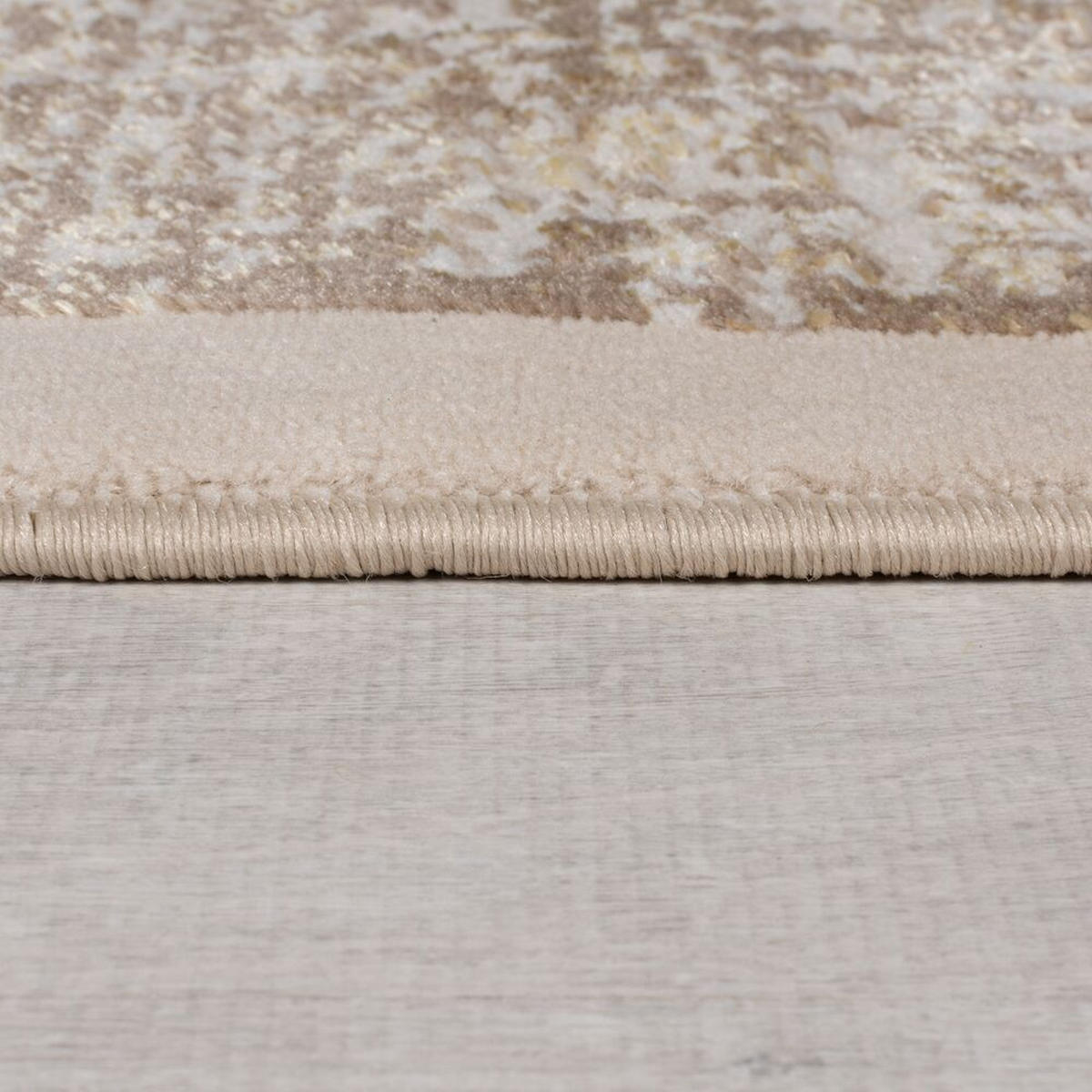 TEPPICH Abstrakt-Design, mit Glanzeffekt LYDE, Champagner 80x150 cm - Champagner, Textil (80/150cm) - KADIMA DESIGN