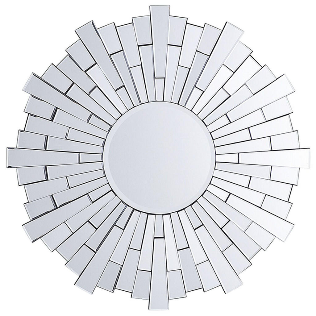 OGLINDĂ DE PERETE argintie 70 cm rotundă Vire