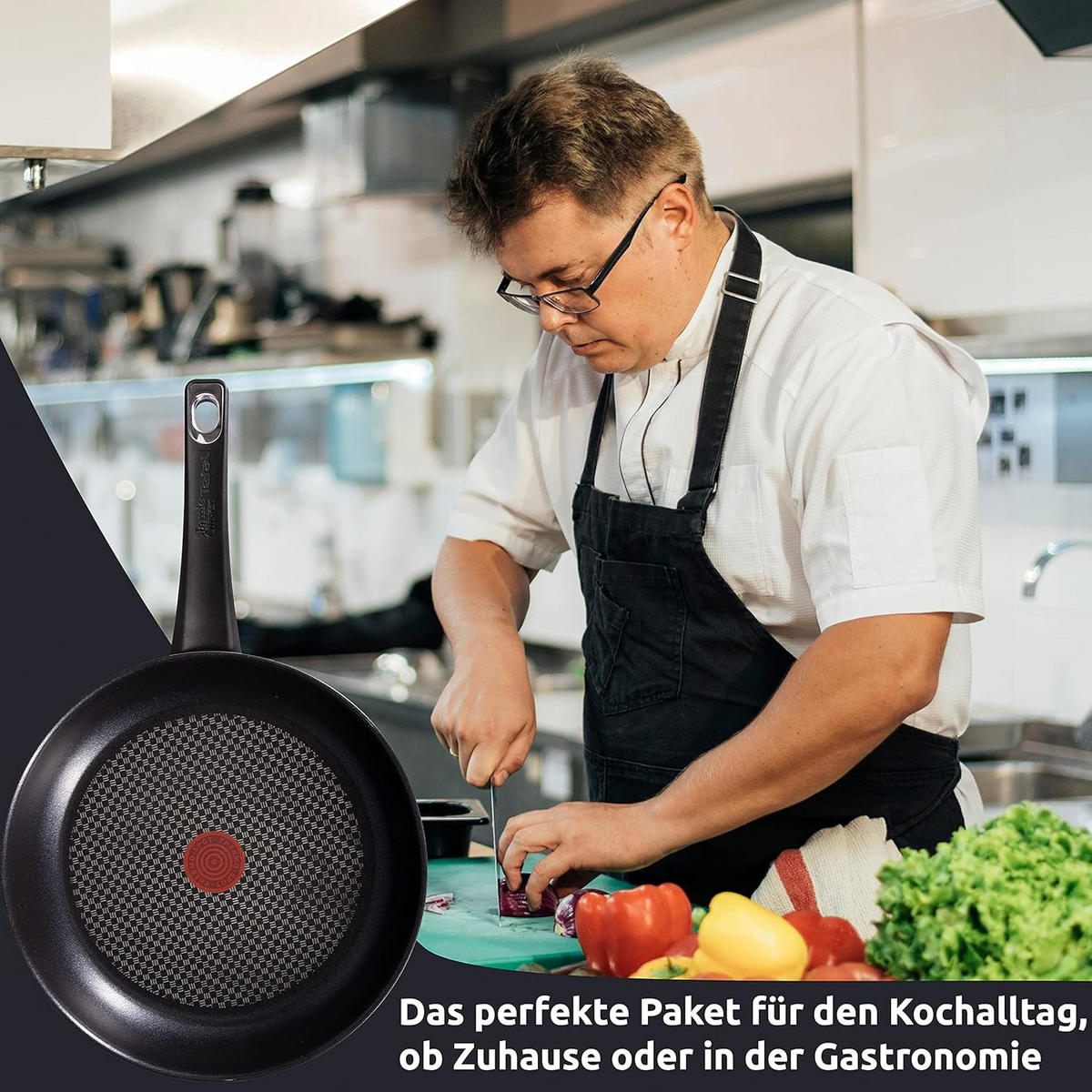 PFANNEN-SET E30 Jamie Oliver Silber 2-Teilig - Schwarz, Metall - Tefal